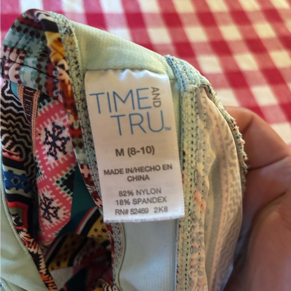 TIME AND TRU CABANA TANKINI TOP - Picture 3 of 3
